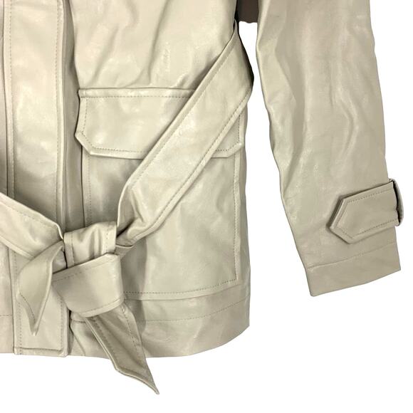 A New Day Faux Leather Jacket Tan Women’s Size Large NEW - Picture 5 of 11